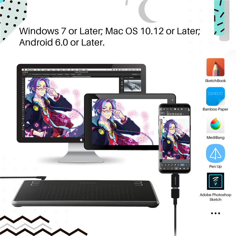 Digital Signature Pad - Papan Desain Animasi Stock H430P, Papan