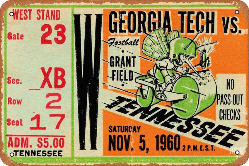 Tech Office Wall - Poster GEORGIA TECH VS. TENNESSEE 1960,