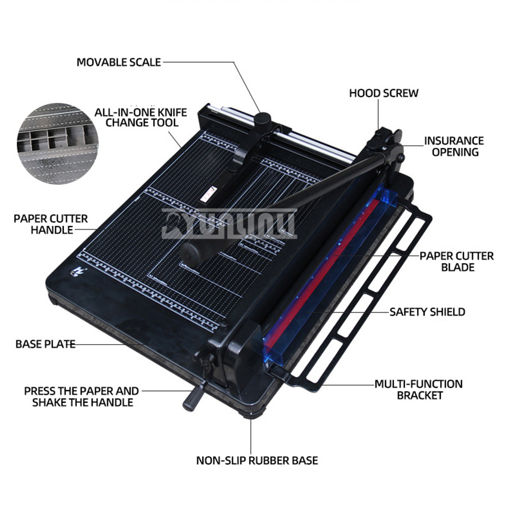 Mesin Pemotong Kertas Manual 8 - Paper Cutting Guillotine ulasan dan harga