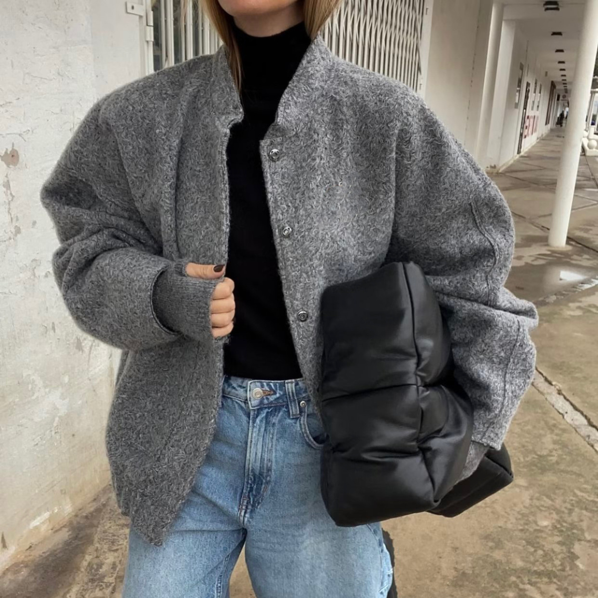 Jaket Bomber Wanita Jaket deng - Office Tech Wear ulasan dan harga