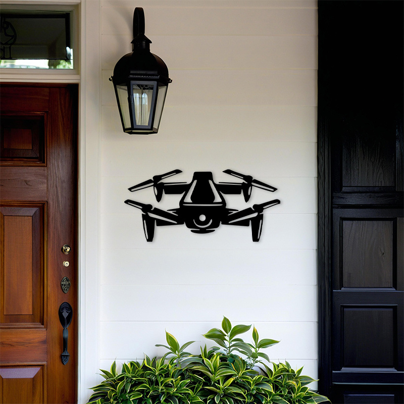 Seni Dinding Logam Siluet Dron - Tech Office Wall ulasan dan harga