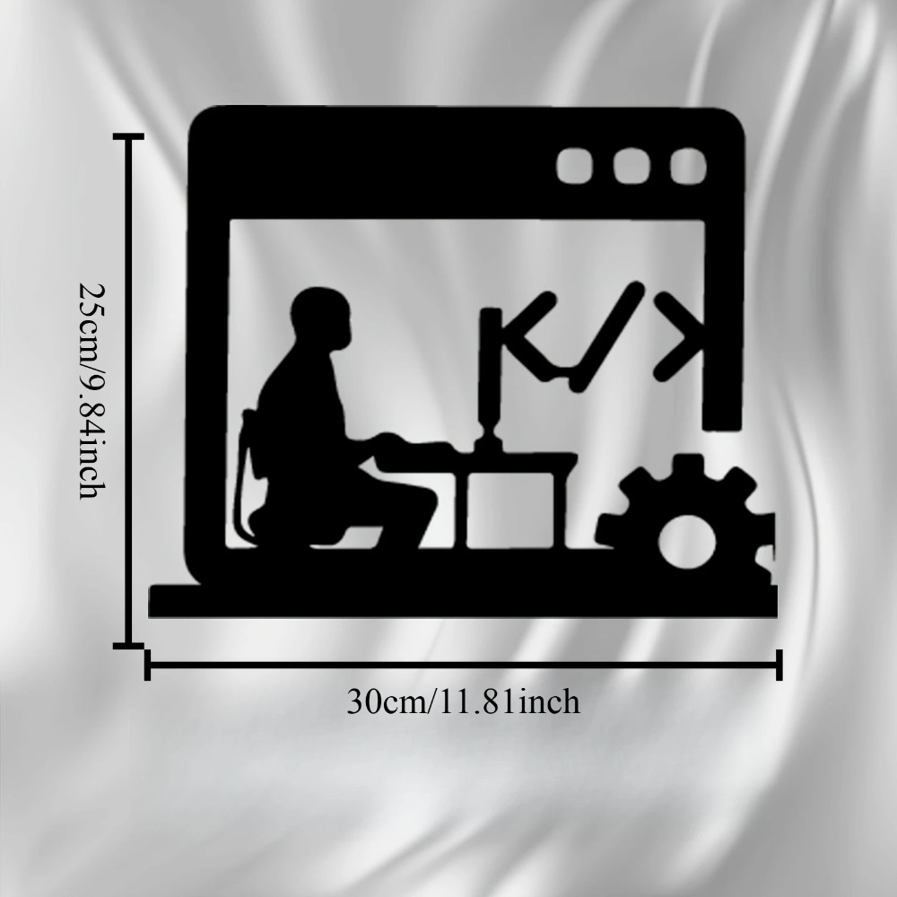 Seni Dinding Logam Modern Code - Tech Office Wall ulasan dan harga