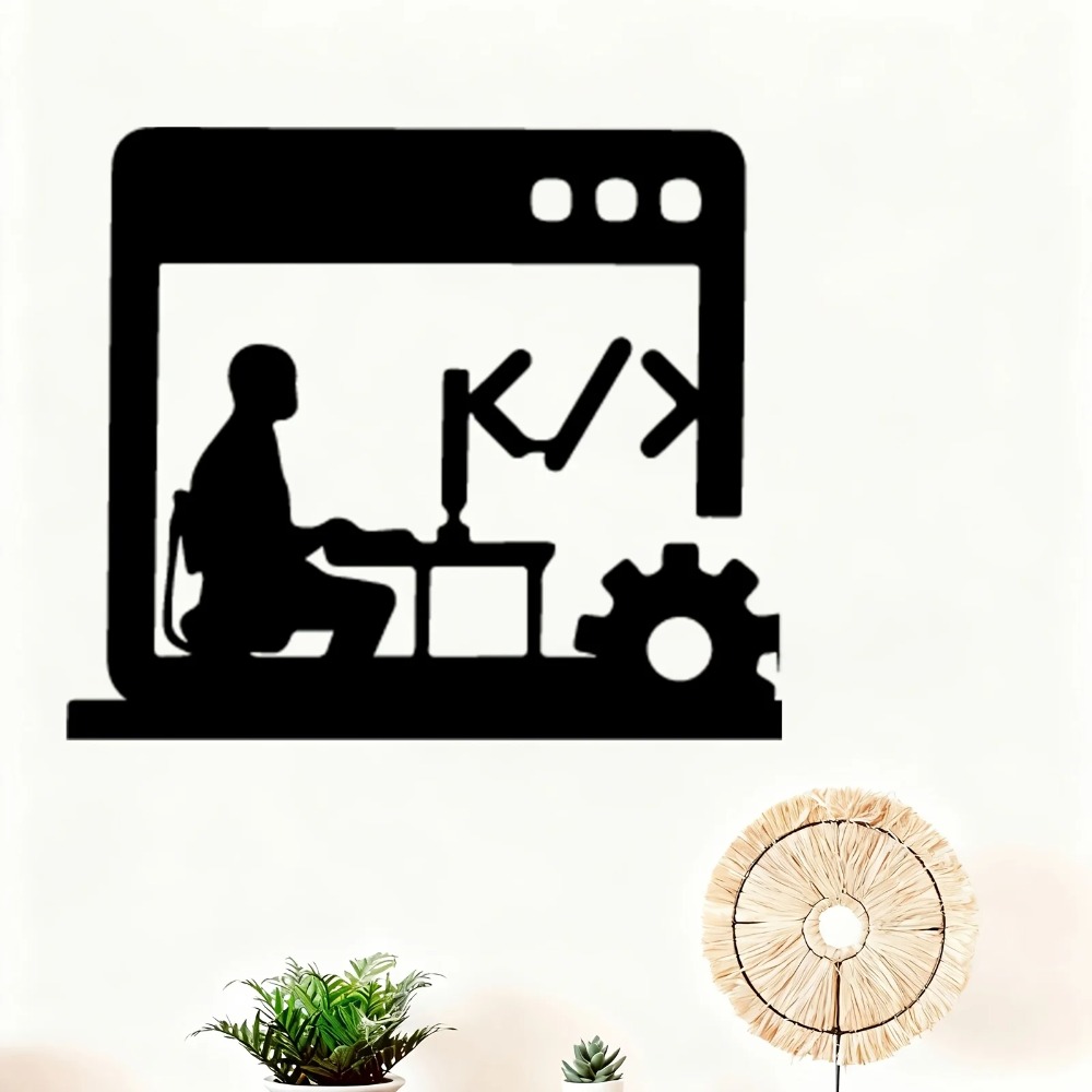 Seni Dinding Logam Modern Code - Tech Office Wall ulasan dan harga